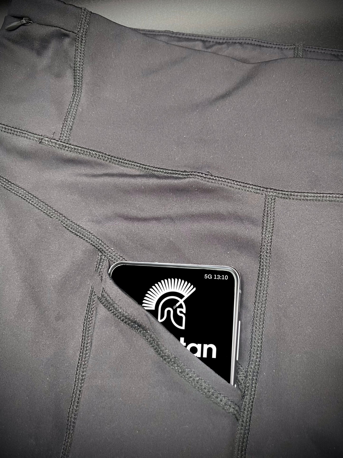 Leggins nero in tessuto tecnico