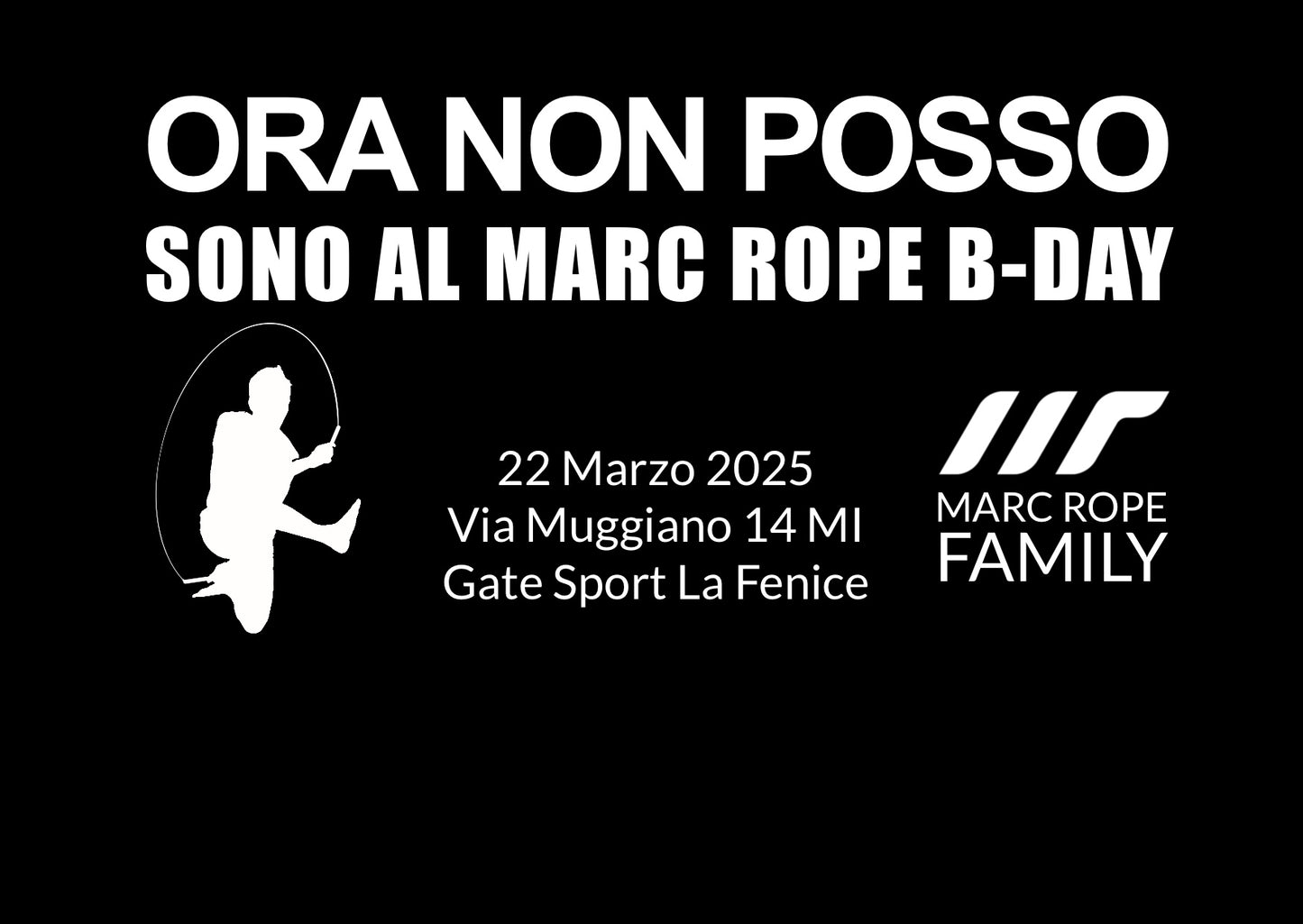 Ingresso per "Ora non posso sono al Marc Rope B-Day" + kit del Ropez