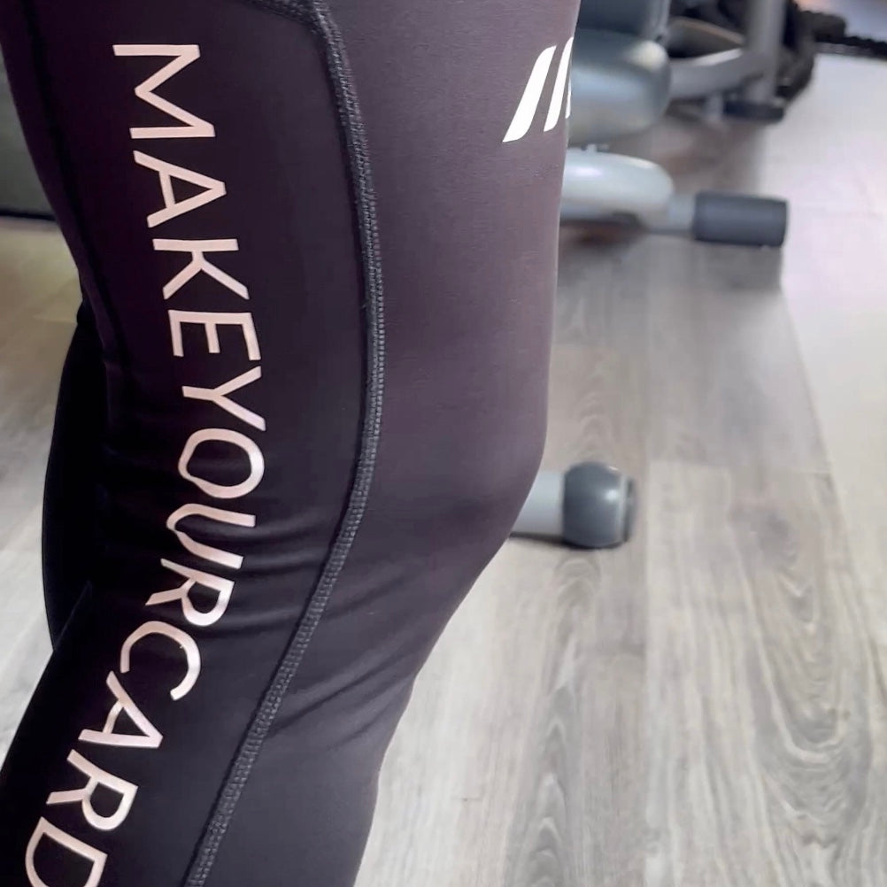 Leggins nero in tessuto tecnico